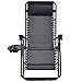 Goplus Zero Gravity Chairs, Lounge Patio, Folding Recliner, Outdoor Yard Beach with Cup Holder, Black, 2 Piece