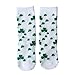 OLABB 2 Pairs St Patricks Day Socks for Kids, Baby Socks Toddler Knee High Hosiery Shamrock/Clover Green&White Striped