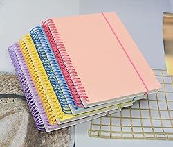 Large Spiral Notebook With Bandage, 4 Pcs 10.2 Inch