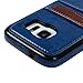 for Samsung Galaxy S7 Case with Card Slot PU Leather Wallet Cover Samsung Galaxy S7 Card Case Shockproof Cover for Samsung Galaxy S7, Deep Blue