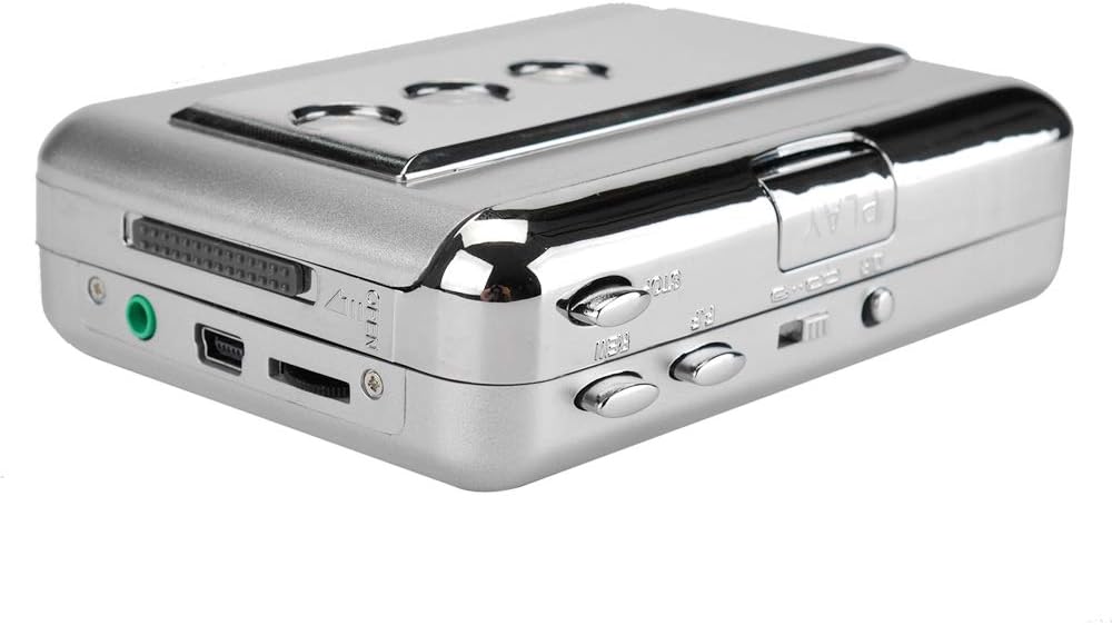 CIGOO ezcap218B USB Cassette Capture Cassette Tape-to-MP3 Converter into Computer Stereo HiFi Sound Quality Bass Audio Music Player AUX in AUX Output