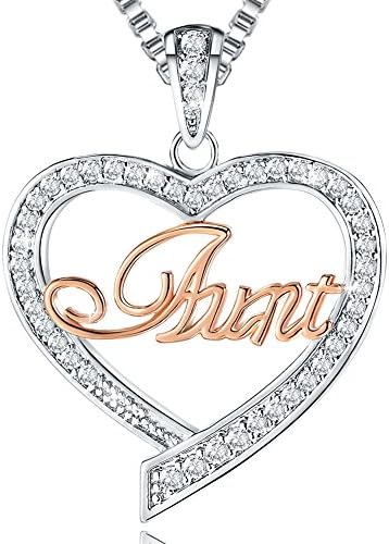 Ado GloChristmas Grandma Gift, Nana Two Tone Love Heart Pendant Necklace, Women Fashion Jewelry, Her Birthday Anniversary Wedding Thanksgiving Xmas Presents