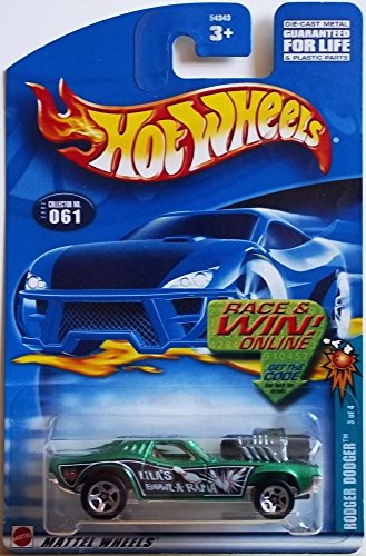 Hot Wheels 2002 061 61 Spares N Strikes Series # 3 of 4 Rodger Dodger Green