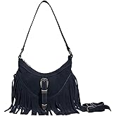 Sunwel Fashion Small Western Fringe Underarm Purse Mini Hipppie Shoulder Bag with Tassel for Women