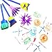 Glokers Early Learning Kids Paint Set, 28 Piece Mini Flower Sponge Paint Brushes. Assorted Painting Drawing Tools in a Clear Durable Storage Pouch. Including 6 Crayola Washable Kids Paint