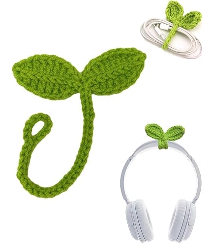 Amazon.com: 2pcs Knitted Crochet Leaf Sprout, Handmade Crochet