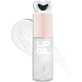 C-LUX Lip Oil Heart Icy, Clear Hydrating Lip Oil Gloss with Non Sticky Shine, Lightweight Nourishing Lip Treatment for Dry Lips, Cruelty Free Paraben Free, 10 ml | Topper Over Lipstick, Glossy, Hydrating Lip Oil