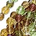 Jablonex BCP-3879 50 Piece Round 'Earth Tones Green Brown Amber Mix' Czech Fire Polish Glass Beads, 8mm