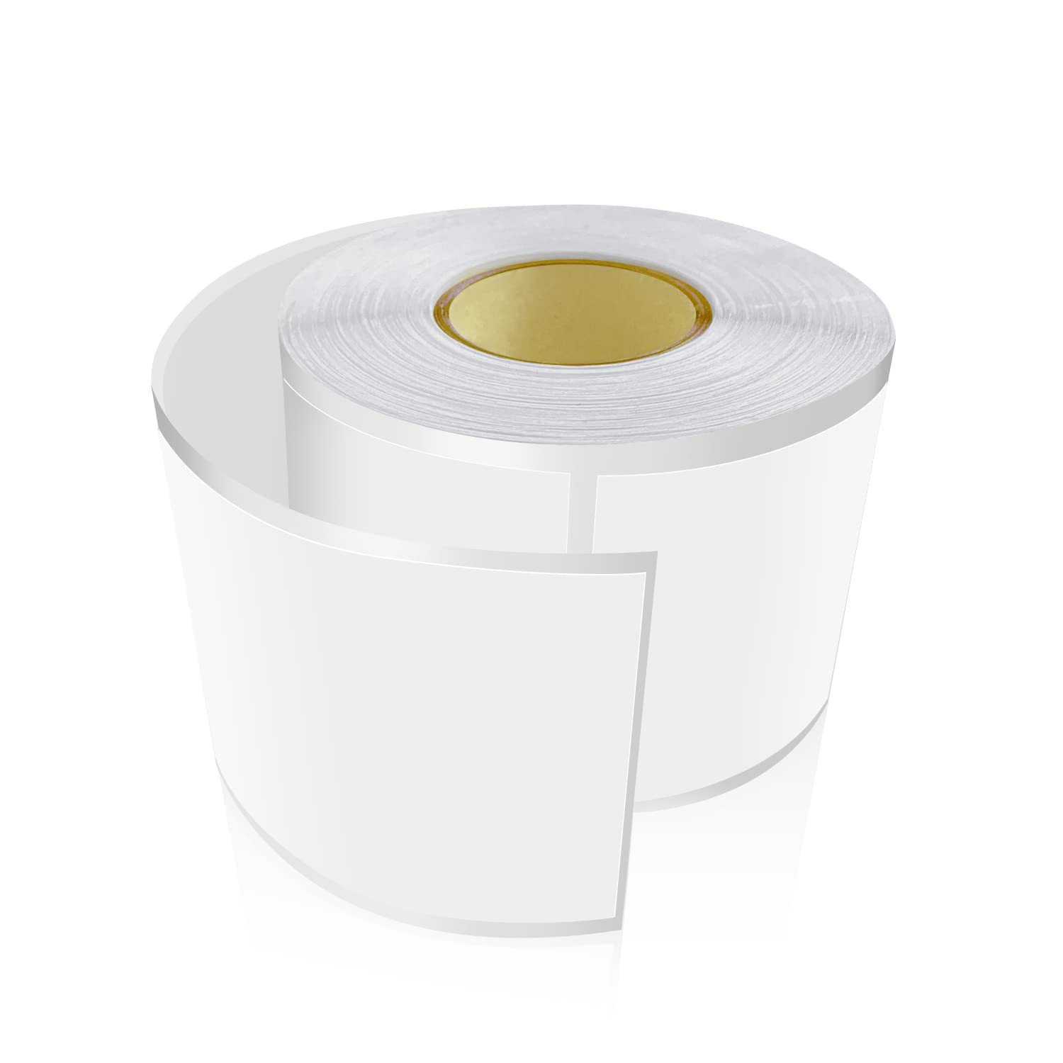 White Rectangular Stickers 7.6 x 5 cm Colour Code Labels Vinyl Name Tags Sticker Waterproof Removable Roll of 300 — image 1