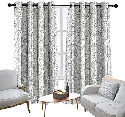 Amazon Com Lewis Coleridge Grommet Curtains Tattoo Black And