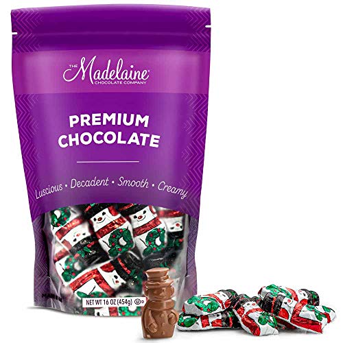 Madelaine Premium Solid Milk Chocolate Snowmen (1 LB) Christmas Party Favors - Candy Stocking Stuffers Holiday Treats - Individually Wrapped In Italian Foils - (One Pound) - Thumbnail 6