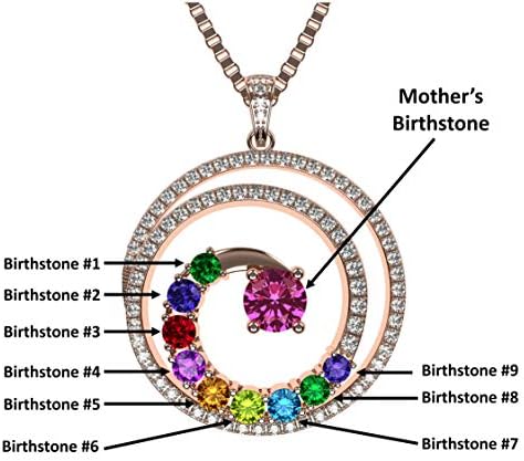 9 stone mothers necklace