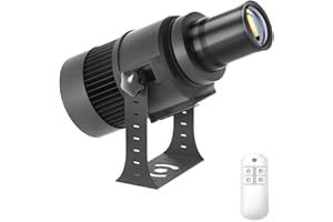 COLIFINE 110W GOBO Projector Custom Logo Led Light HD Image for Business Indoor Outdoor Ip67 Waterproof Rotating Advertising Projection Light for Floor Wedding (Black)