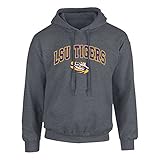 LSU Tigers Hooded Sweatshirt Arch Over Eye Heather Gray