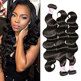 Beauty Forever Hair Peruvian Virgin Hair Body Wave Weft 3bundles /Pack 100% Unprocessed Human Virgin Hair Extensions 95-100g/pc Natural Black Color(12 14 16inch)