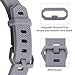 Fitbit Alta HR Bands Large Grey, Henoda Soft Silicone Replacement Wristband Accessories with Secure Metal Buckle Clasp for Fitbit Alta HR Sport Smart Watch