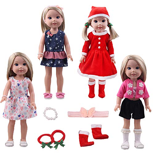 image for BBTOYS 14inch Outfit Doll Clothes - Including 3sets of Complete Doll C