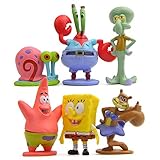 LW 6 pcs Lovely Animal Characters Toys Mini Figure Collection Playset, Cake Topper, Plant, Automobile Decoration