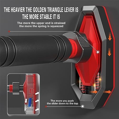 Pull Up Bar, Width Adjustable Chin Up Bar for Doorway, Super Load-bearing Upper Body Workout Bar, Dual Security Locking& No Screw Fitness Strength Training Equipment for Home Gym, Max Load 900 LBS