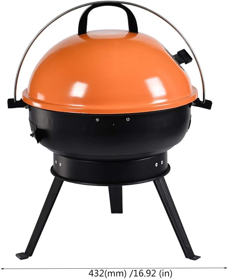 review Nologo W-XS1 Electric Grill,Round Design,Heat Circulation System,Can Fry and Grill All Kinds of Delicious,Suitable for Home Kitchen and Outdoor Barbecue,Convenient