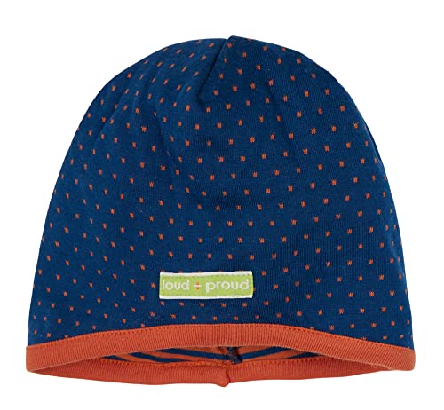 Loud + Proud Double Face, Certifié Gos Bonnet Mixte Enfant, Bleu outremer, 74/80