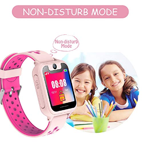 Kids Smartwatch with GPS Tracker Phone Remote Monitor Camera Touch Screen One Game Anti Lost Alarm Clock App Control by Parents for Children Boys Girls Christmas Holiday Birthday Gifts (01 S6 Blue)