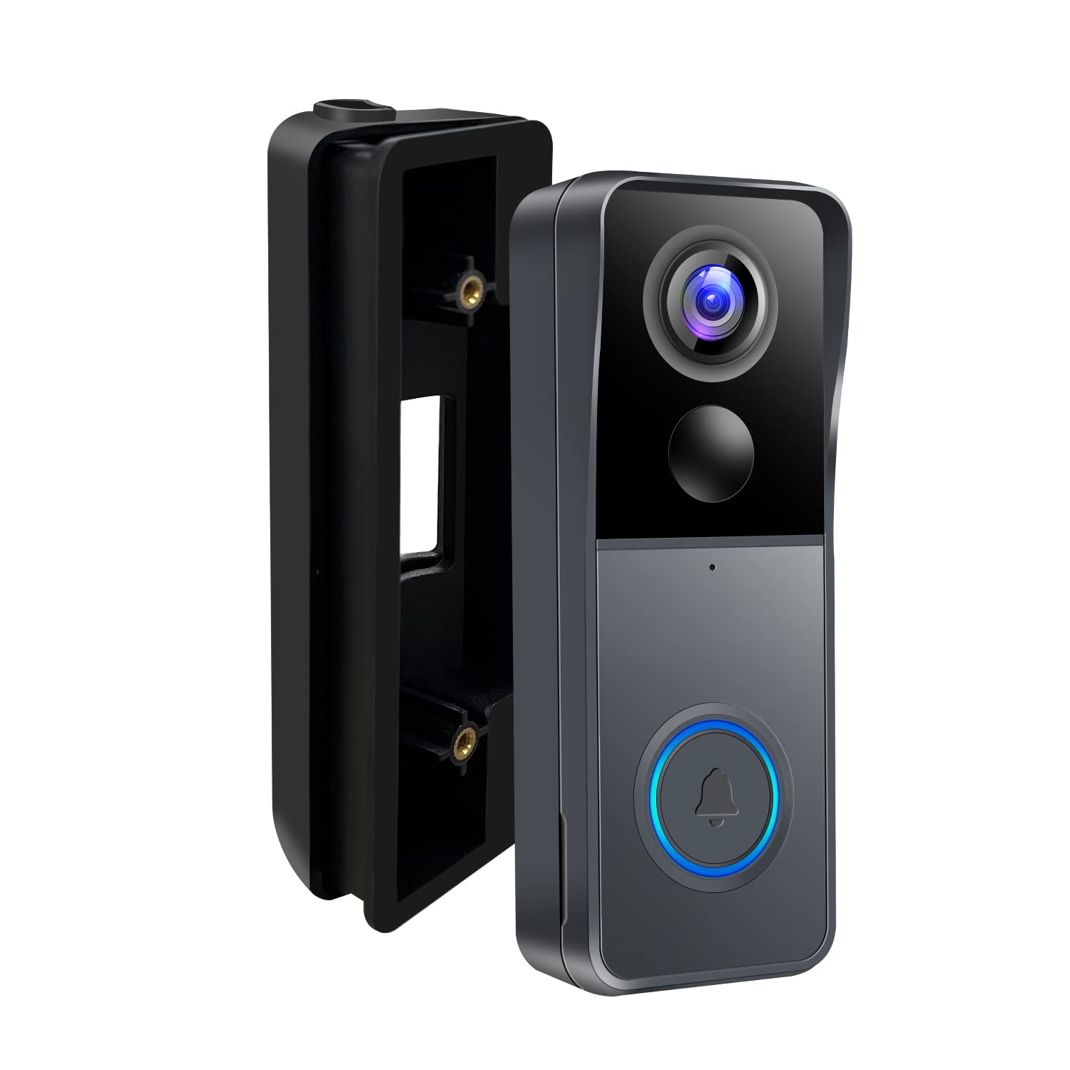 Angle Mount Adjustment Bracket Mounting Kit Compatible for J9/J9 Plus/J7/J4SN/J9N/J4N Video Doorbell, Adjustable 25 to 50 Degree Wedge Mount, Angle Adjustment Adapter(Doorbell Not Included)