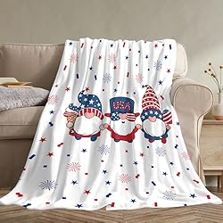 4th of July Throw Blanket Gnomes Patriotic