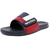 Nautica Men's Athletic Slide Sandal, Adjustable Straps, Comfort Slip-On (Regular & Wide Widths)