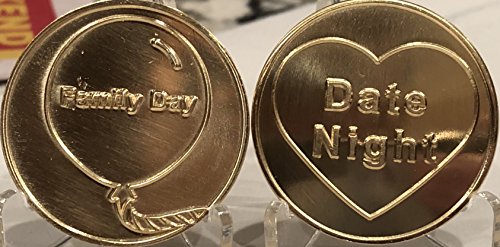 Date Night / Family Day Flip Coin Novelty Romance Medallion