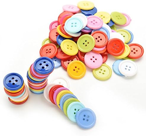 Generic Random Color 100 Pcs 9mm DIY Shirt Sewing Buttons Craft Kids DIY Toys