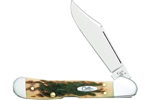 Case XX WR Pocket Knife Mini Copperlock Amber Bone W/Shield Item #133 (61749L SS) 3 5/8 inches Closed