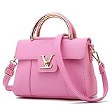 Flap V Women's Luxury Leather Clutch Bag Ladies Messenger Bags Famous Tote Bag Pink