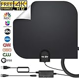 [2019 Newest] HDTV Antenna,Indoor Digital TV Antenna Amplified 4K 1080P VHF UHF & Older TV's Digital Antenna with 17ft Coax Cable/USB Power Adapter (140Miles)