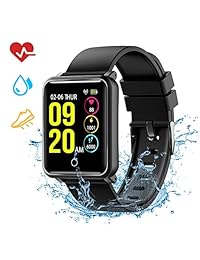 TOPELEK Reloj inteligente, reloj inteligente Bluetooth con ritmo cardíaco y seguimiento de actividad, monitor de sueño, GPS, IP68, resistente al agua, reloj deportivo con contador de calorías, duración de la batería ultra larga