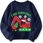 Kids Christmas Sweatshirt Boys Girls Ugly Xmas Santa Dinosaur Graphic Shirt Toddler Long Sleeve Pullover Outfit Tops