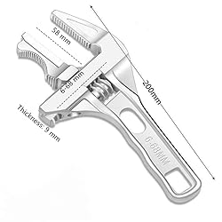 ABYUYD Adjustable Wrench Large Opening Short Handle