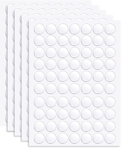 XHNFCU 350 Pcs Round Transparent Double Sided Tape 10mm Dots Removable