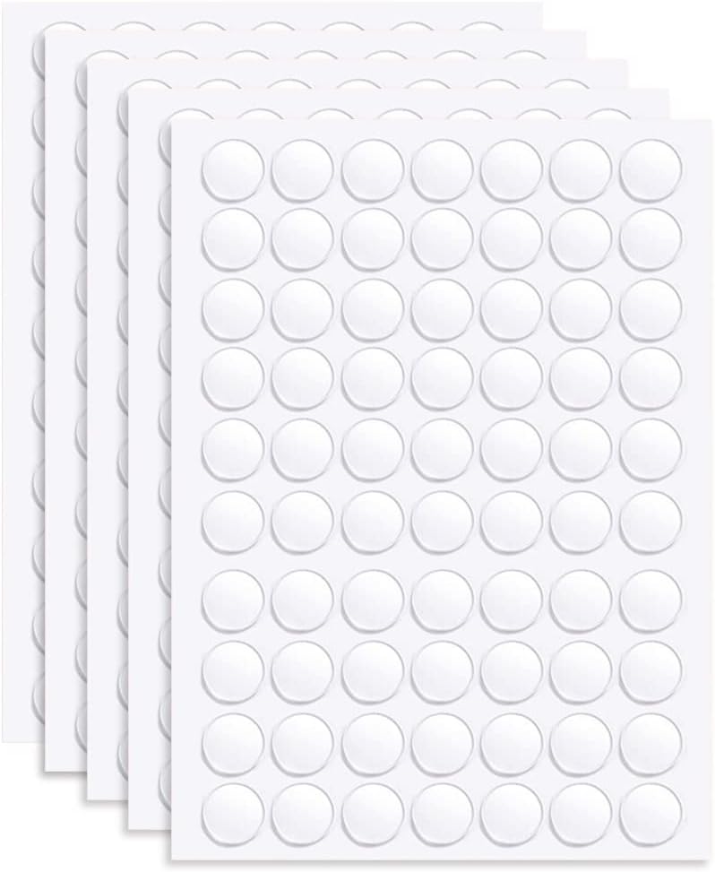XHNFCU 350 Pcs Round Transparent Double Sided Tape 10mm Dots Removable