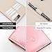 AHGXG Padfolio/Resume Portfolio Folder - Interview/Letter Document Organizer & Business Card Holder - with Letter-Sized Writing Pad Professional Gift for Business, Interview, Resume - Pink