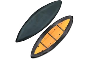 Amberr Kayak Cover, Heavy Duty, Waterproof & UV Protection Outdoor Storage Boat Covers,Black, 10.2-11.5FT/3.1-3.5m