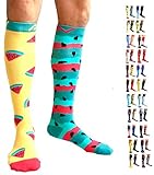 Compression Socks (1 pair) by A-Swift (Watermelon, S/M)