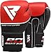 RDX Boxing Gloves for Training Muay Thai Genuine Cowhide Leather Infused Gel Gloves for Sparring, Kickboxing and Heavy Punching Bag, Fighting, Bag Mitts, Focus Mitts