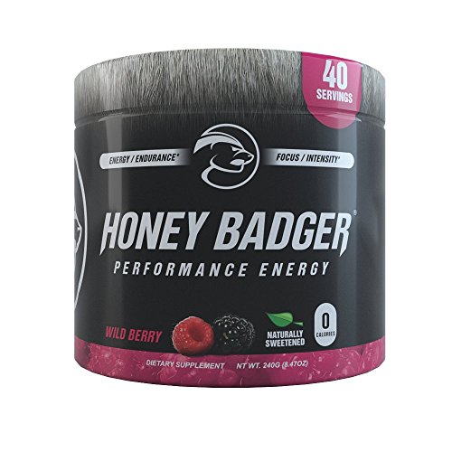 Honey Badger Performance Energy (Wild Berry / 30 Servings / Pre-Workout)