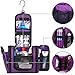 WANDF Expandable Toiletry Bag Hanging Dopp Kit TSA Approved Bottles Water-Resistant Bathroom Bag for Men Women Water-resistant Nylon, Purple
