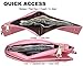Beurlike Bifold ID Badge Holder Case Leather Credit Card Wallet Neck Lanyard (Pink)