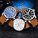 BENYAR Classic Casual Elegant Business Watch,Sport, Waterproof, Brown Leather Band, Date,Quartz Mens Wrist Watches 5101M(Blue)