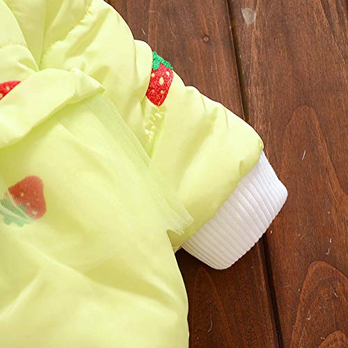 Keliay Bargain Toddler Kid Girl Winter Padded Pom Cute Cotton Hooded Coat Warm Jacket Outerwear - Thumbnail 5
