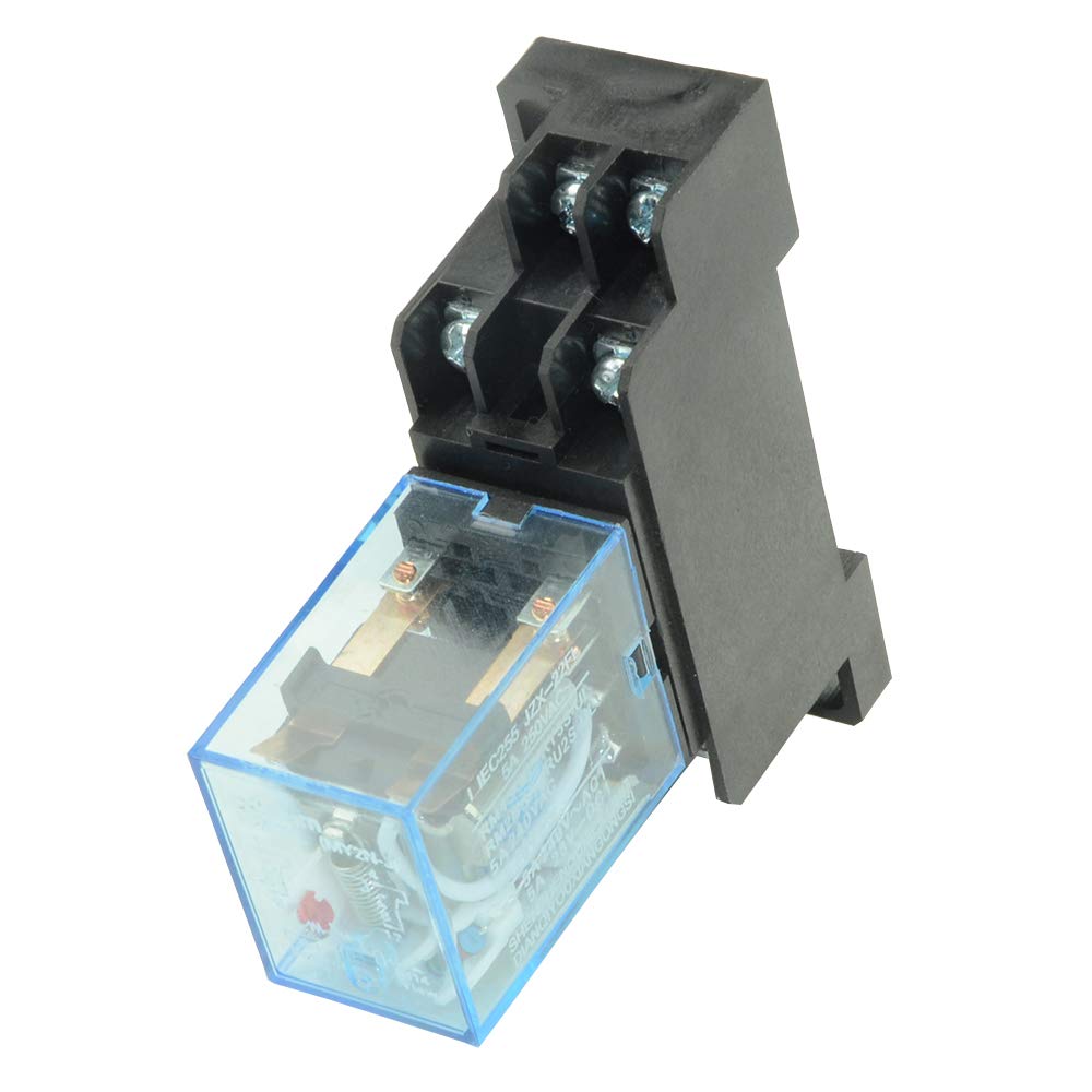 WMYCONGCONG 2 PCS Electromagnetic Power Relay, HH52P 8-Pin 5A AC 24V Relay Coil with Socket Base DPDT 2NO 2NC - Image 3