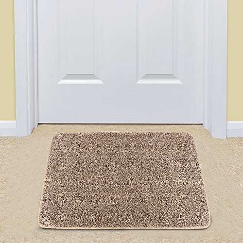 Kernorv Super Absorbs Mud Room Rug Non-Slip Dirt Trapper Mat Indoor Doormat Dirt Trapper Floor Mats 18"x 28" Shoes Scraper Cotton Entrance Rug for Bedroom Living Room (Brown) - Thumbnail 6